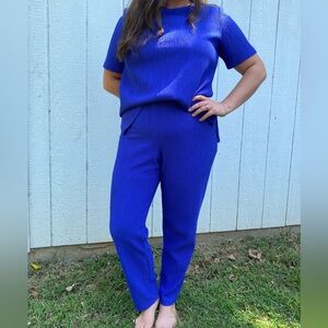 Vtg blue Worthington lounge wear set Large